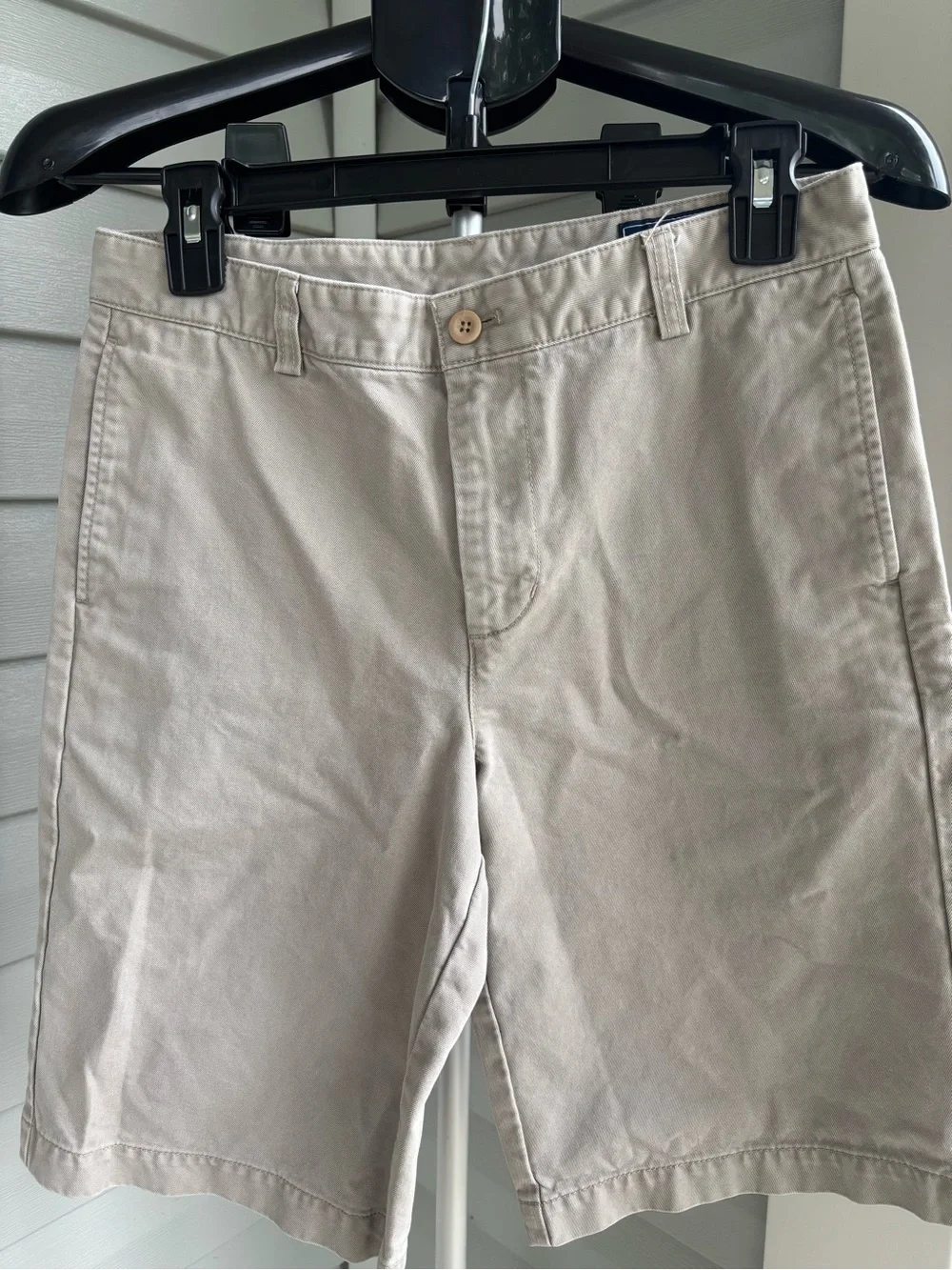 Vineyard Vines Boys Khaki Chino Shorts Size 18 Cotton Flat Front Bermuda